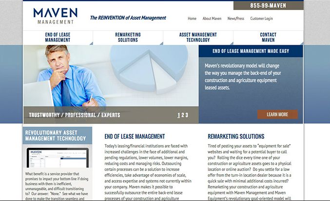 Maven Management Website |Red Letter Marketing | Greensboro Marketing Agency